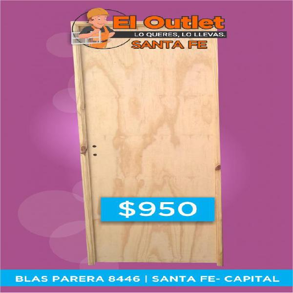 PUERTA PLACA MARCO DE MADERA