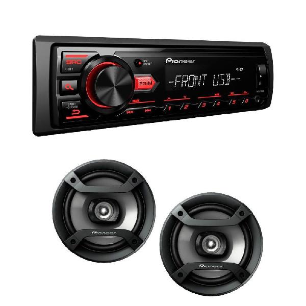 Combo audio Pioneer estereo y parlantes.