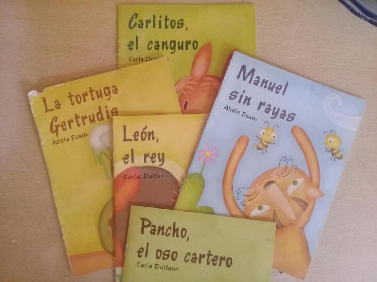 cinco cuentos infantiles, todos a $150. Por separado $40