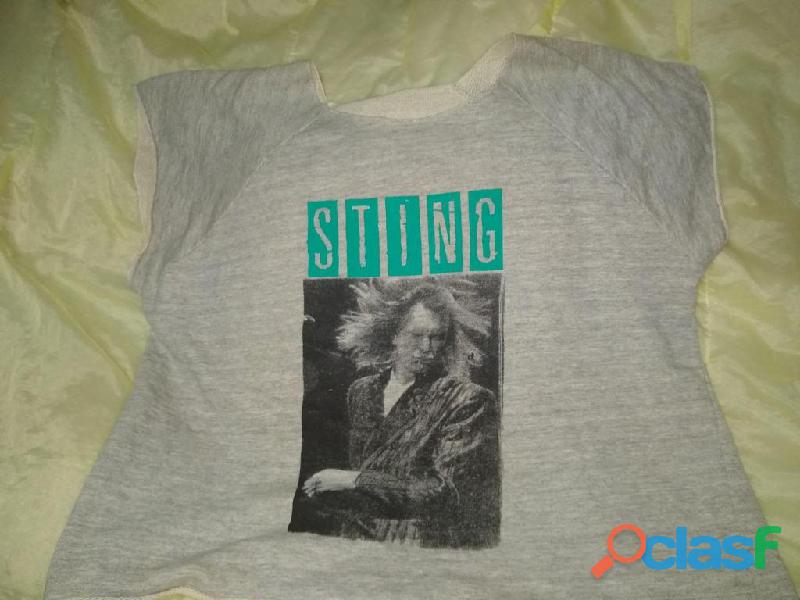 Remera STING The Police Rock Sting Gris T XXL ancho 120