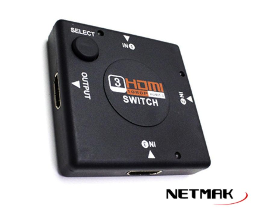 Switch Divisor Hdmi X 3 Entradas + 1 Salida Nm-hd3