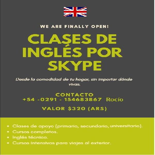 CLASES DE INGLÉS por Skype video llamada