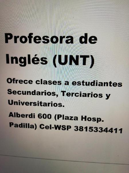 Inglés Prof. Unt