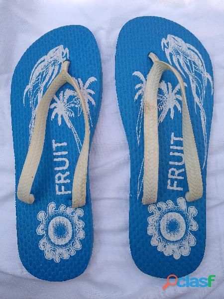 Ojotas tipo Havaianas 40 41 Color azul Francia largo 26cm