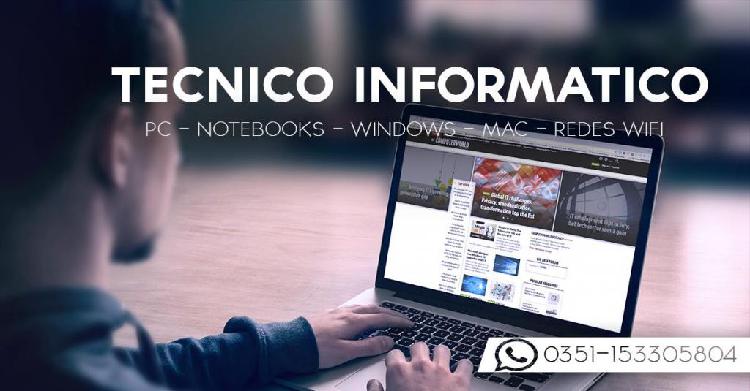 TECNICO INFORMATICO PC NOTEBOOKS MAC REDES WIFI