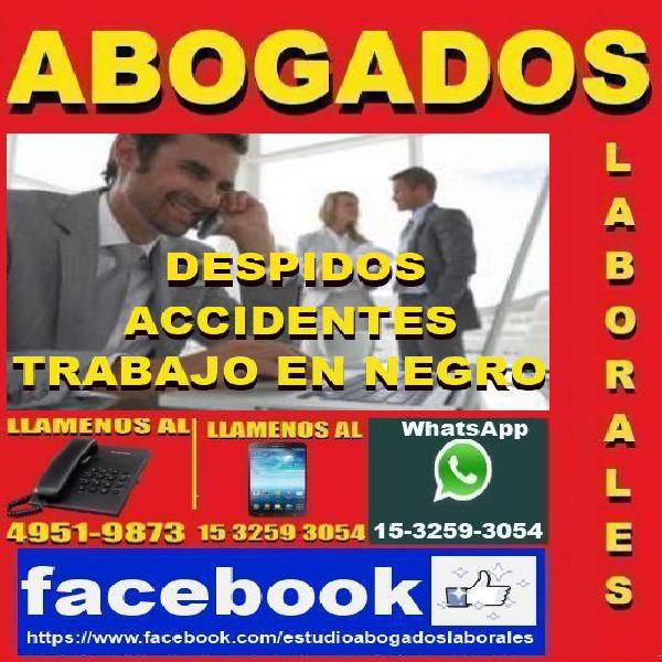 ABOGADOS LABORALES,DESPIDOS,TRABAJO EN NEGRO,consulta gratis