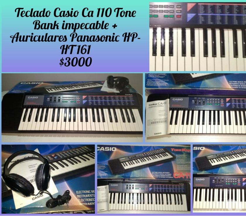Teclado Casio CA 110 Tone Bank con Auriculares Panasonic