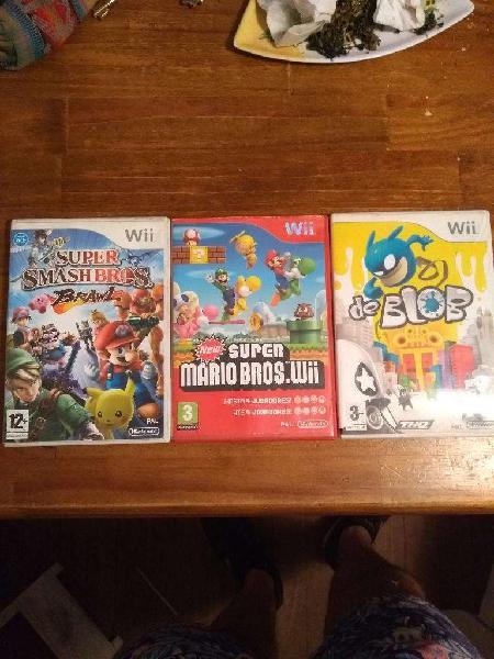 Pack Juegos Wii. Super Mario, Smash,blob