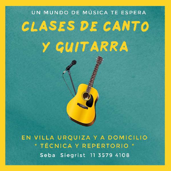 Clases de canto y guitarra en Villa Urquiza y a domicilio