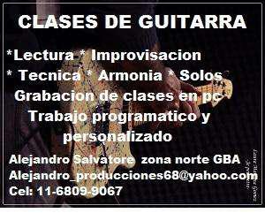 Clases de guitarra electrica y clasica. Zona Norte GBA