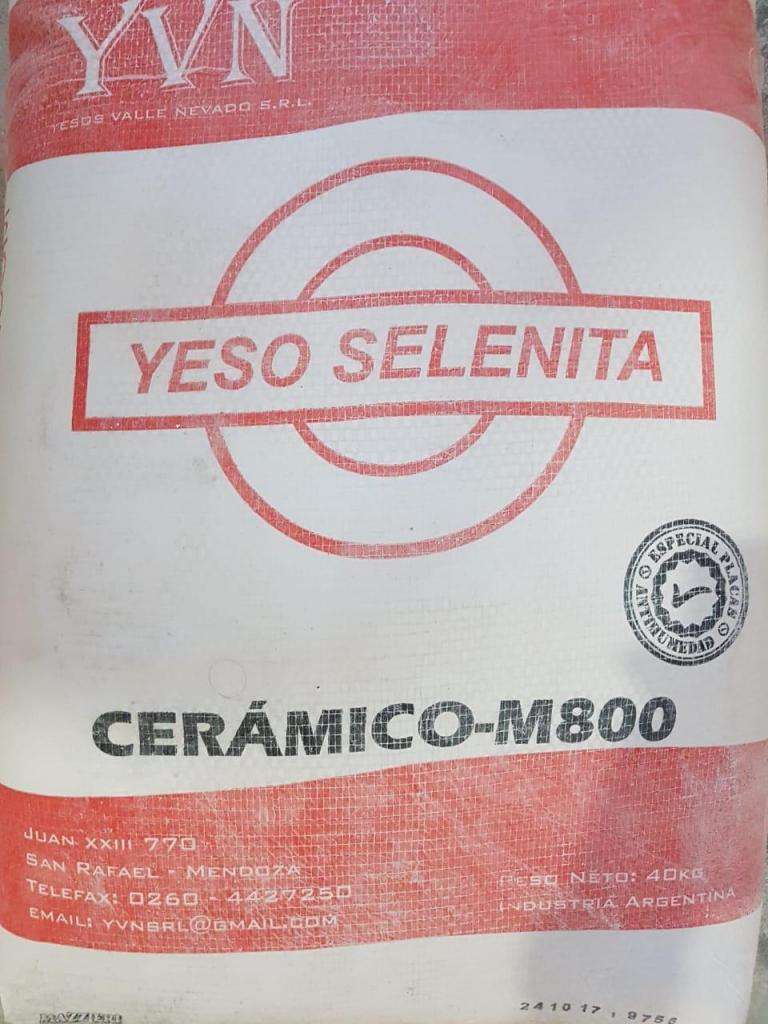 Yeso Tipo Ceramico Bolsa x 40 Kg