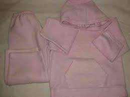 Conjunto de buzo (bolsillo capucha) pantalon rosa polar