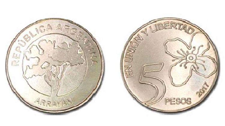 Moneda Argentina 5 Pesos 2017, Nueva SIN CIRCULAR