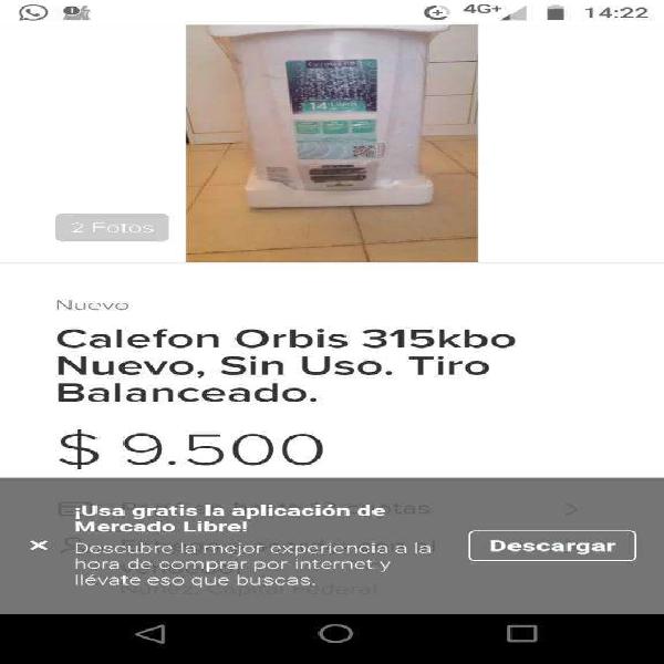 Calefon Orbis Casi sin Uso