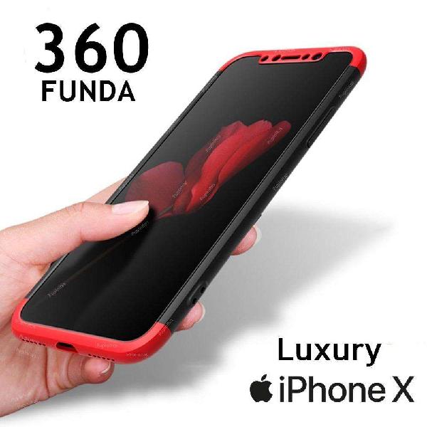 Funda 360 Full Cover Delantero Trasero glass Iphone X Ten