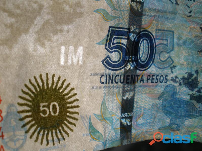 gp5600 Billete 50 Pesos Islas Malvinas Serie A