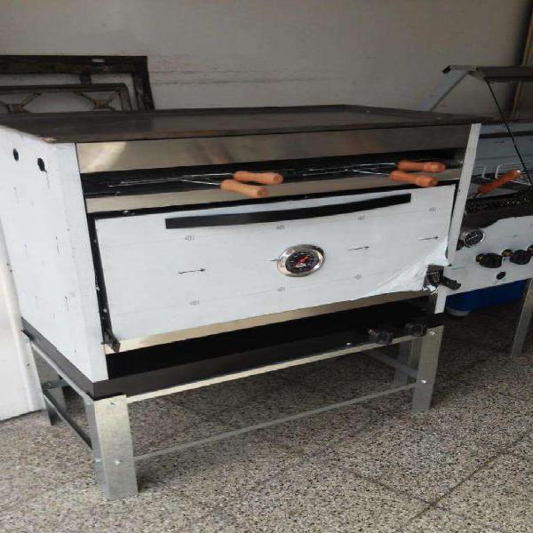 Horno Multiple de 6 moldes con plancha y carlitera de acero