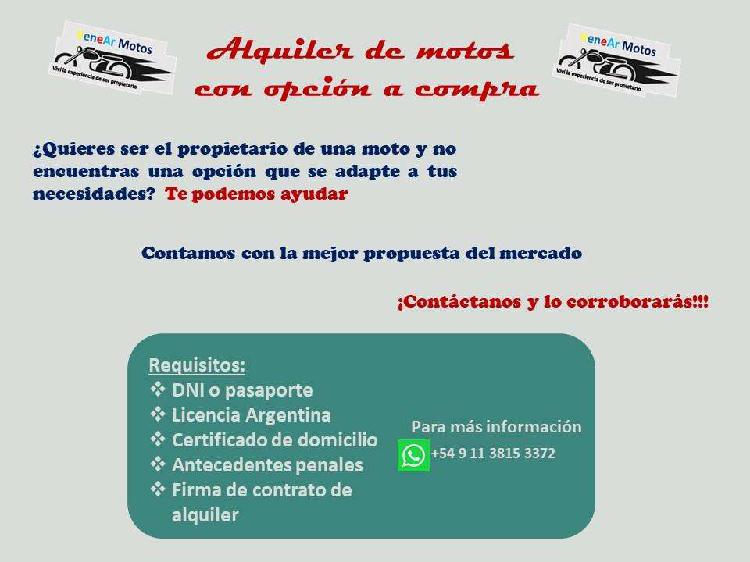 Alquiler de motos con opción a compra