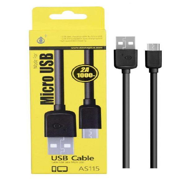 CABLE USB A MICRO USB ONE PLUS AS115 EN CAJA VARIOS COLORES