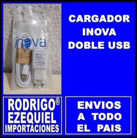 CARGADORES INOVA DOBLE USB CABLE USB EXCELENTE CALIDAD