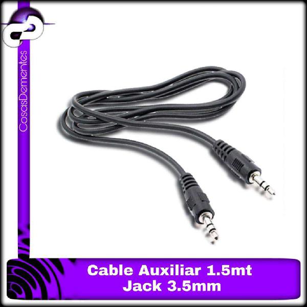 Cable Auxiliar. 3.5 a 3.5 Stereo. 1.5m