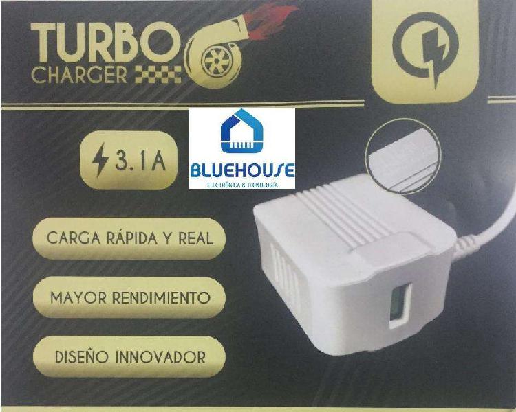 Cargador Turbo Lion 3.1A c/cable USB
