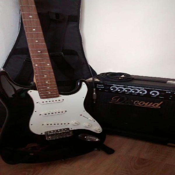 Guitarra electrica Memphis con estuche cable y amplificador