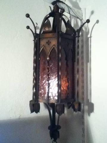 Lámpara de hierro antigua FUNCIONANDO