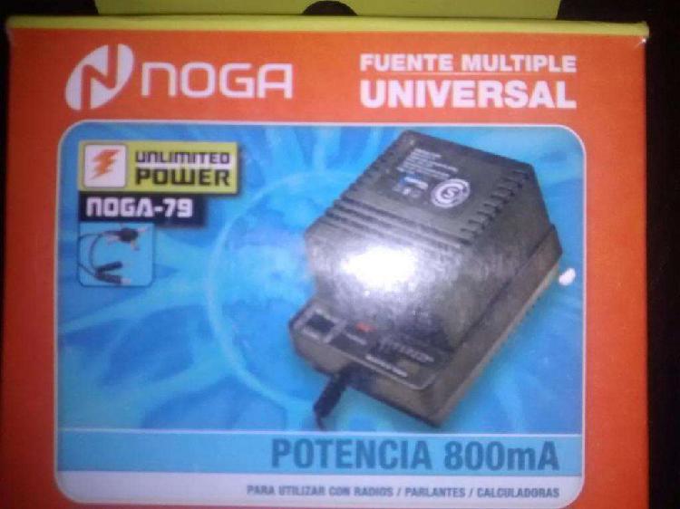 Fuente 800ma Multiple Voltaje Y Conectores Noganet Noga79n