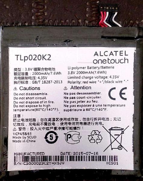 Bateria para Alcatel Idol 3 4.7 Tlp020k2 Ot6039a