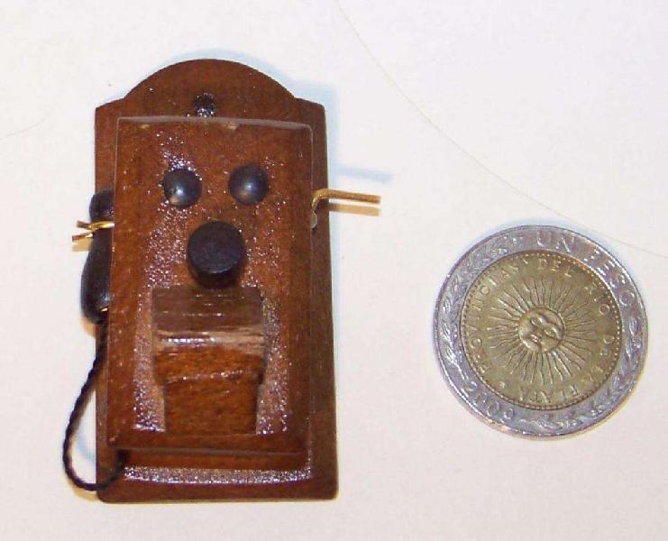 Casa De Muñecas Telefono Antiguo Miniatura Escala 1:12