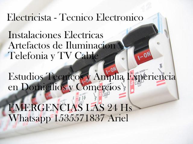 ELECTRICISTA,HERRERO,PLOMERO LAS 24 HORAS.CAPITAL FEDERAL