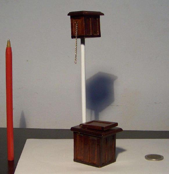 Inodoro Con Descarga Miniatura, Escala 1:12, Casa De