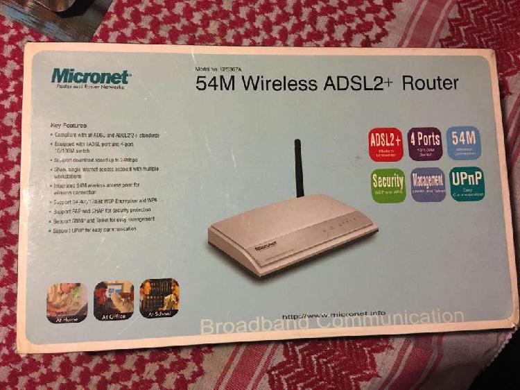 Router Modem Adsl Wifi Microsoft Micronet Modelol Sp3367