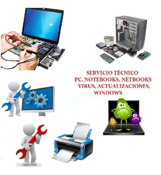 SERVICIO TECNICO DE PC, NOTEBOOK, IMPRESORAS y MONITORES