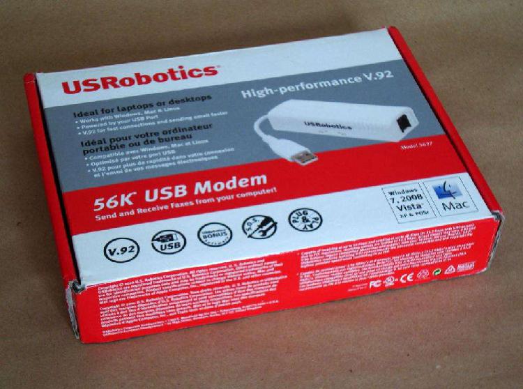 U.S. Robotics USR 5637 56K USB Hardware Fax Modem Nuevo