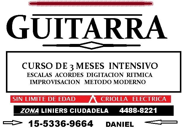 GUITARRA CLASES PARTICULARES ZONA CIUDADELA