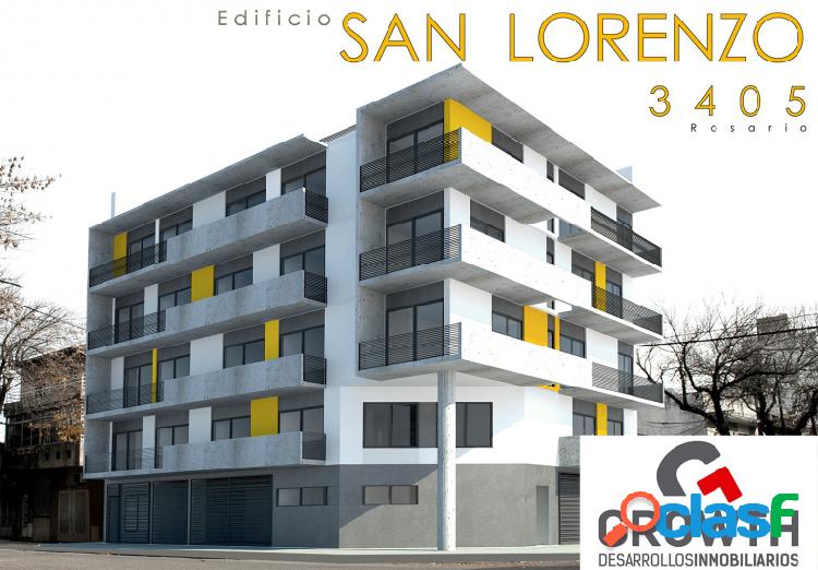 San Lorenzo 3405: monoambiente en 4to piso de 24m2 cubiertos