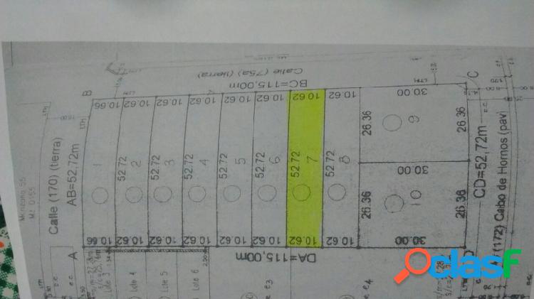 Terreno en venta; Zona SMATA