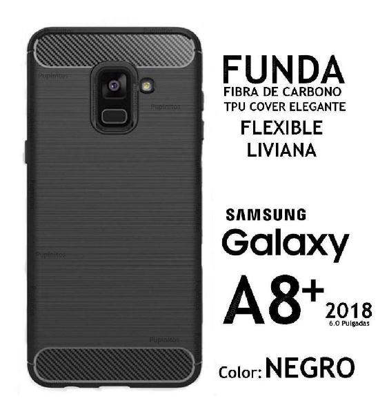 Funda Fibra De Carbono Elegante Samsung A8 2018 A8 Plus