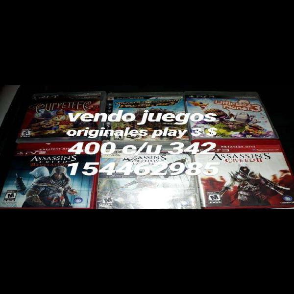 Vendo Juegos Originales Play 3 400 C/u