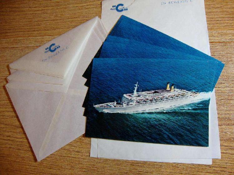 Postales y sobres Crucero Eugenio C Lote x 5 unid. Sin uso
