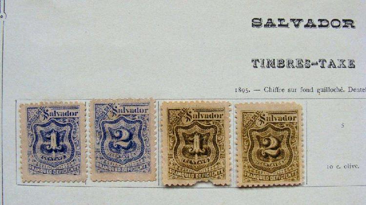 Sellos postales de El Salvador 1895 – 1899