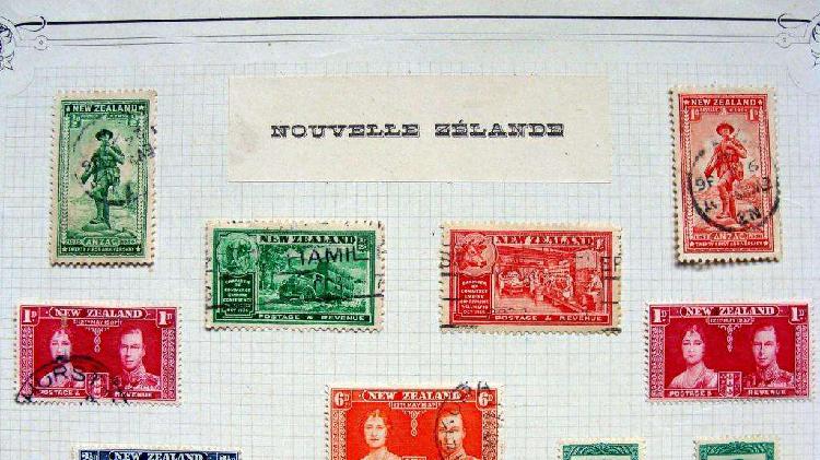 Sellos postales de Nueva Zelanda 1936 – 1940