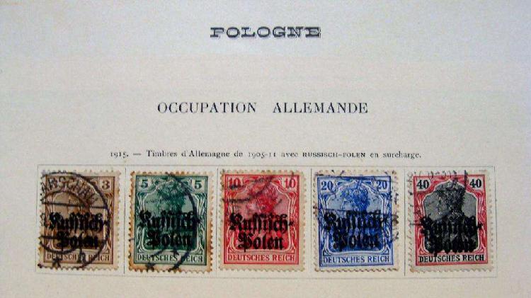 Sellos postales de Polonia durante la ocupación alemana