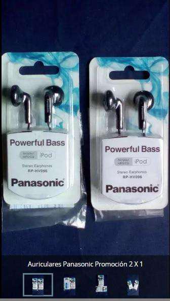 Auriculares Panasonic Promoción 2 x 1 Rphv096 Powerful Bass