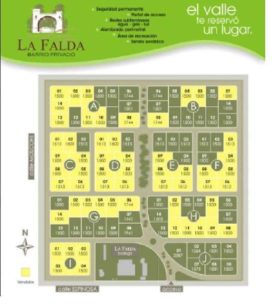 LOTE BARRIO LA FALDA