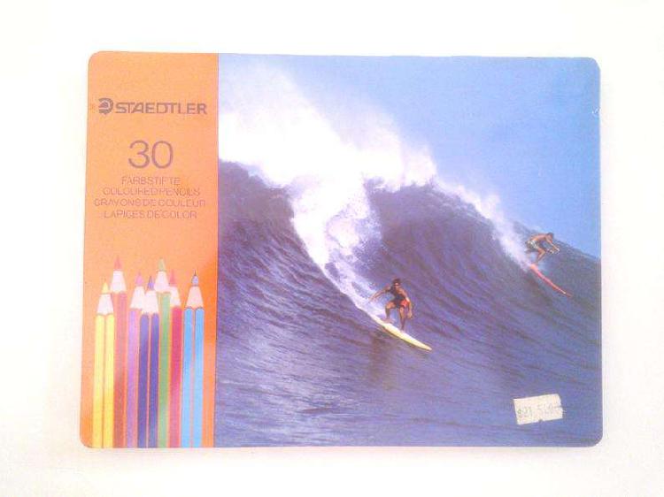 Antigua Lata Lapices Colores Staedtler x 30 Surf Surfista