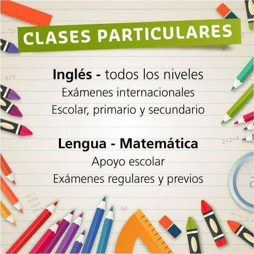 Clases Particulares. Matemática, Lengua e Ingles.