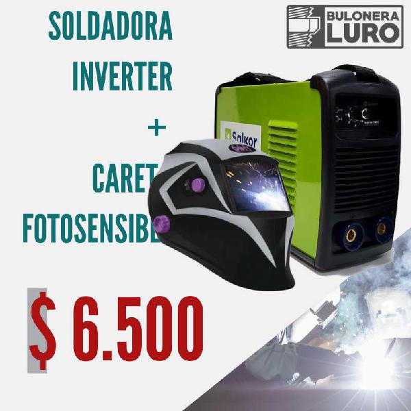 Soldadora Inverter Salkor 200 Amp Ie 6200 Máscara Careta